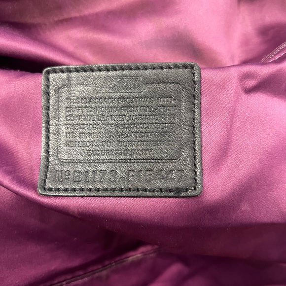 Vintage Coach Ashley Large Black Leather Satchel Purse Bag F15447 - Picture 9 of 14